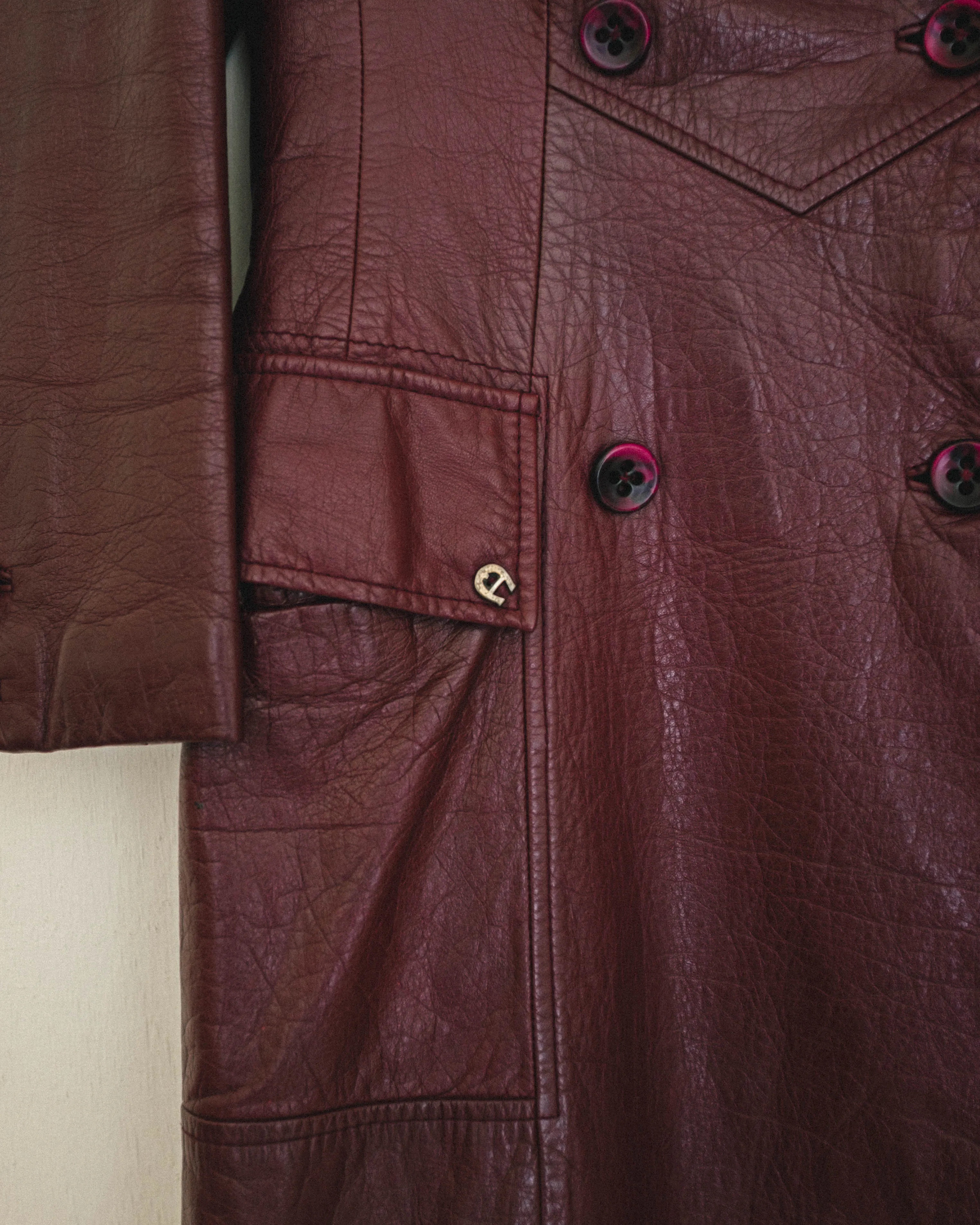 70's Aigner Wine Trench Coat