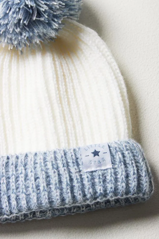 Beanie Blue & White