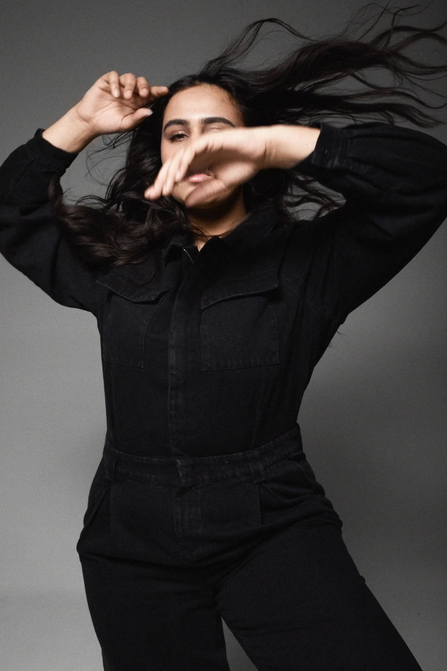 Carrie Jumpsuit - Washed Black