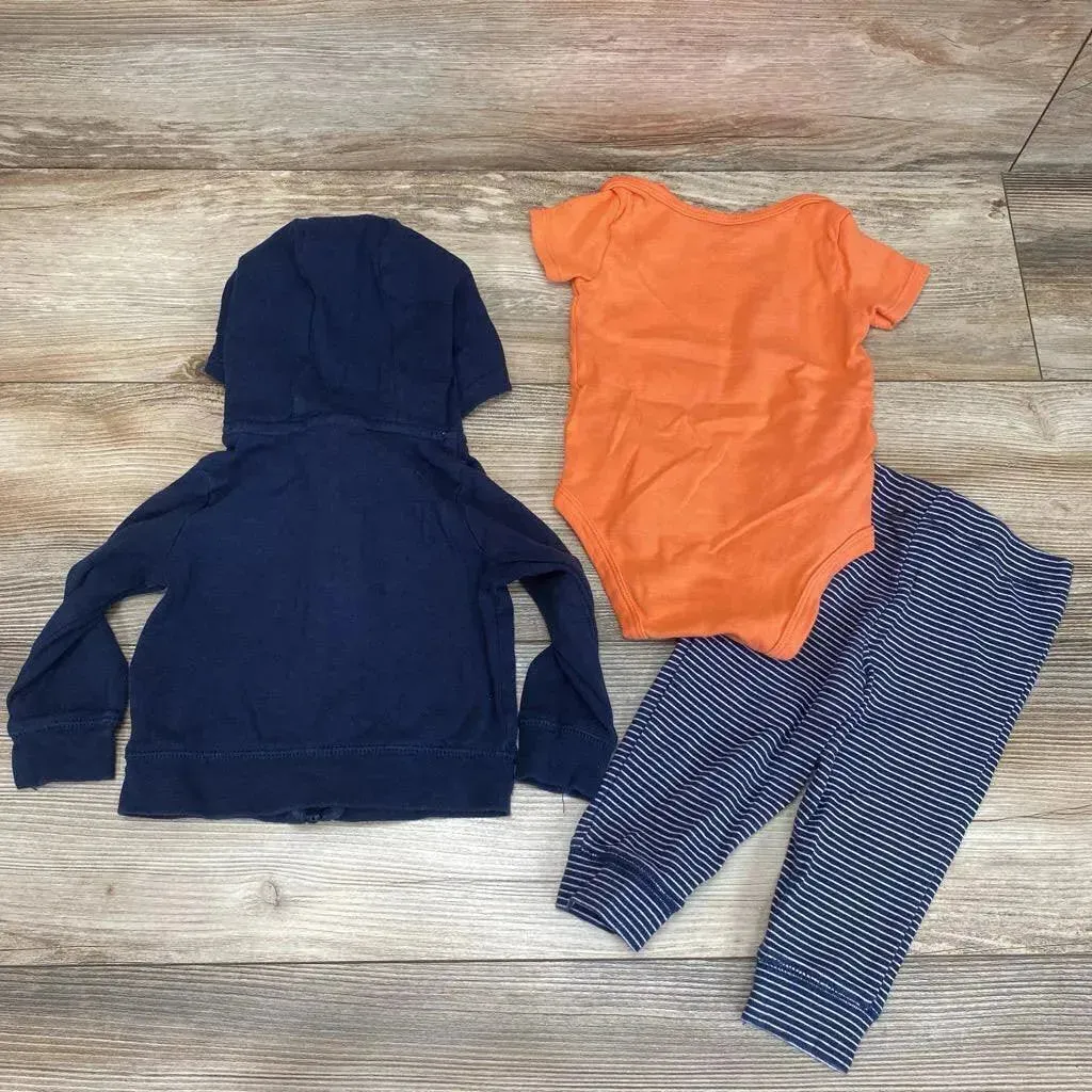 Carter's 3pc Full Zip Hoodie Set sz 9m