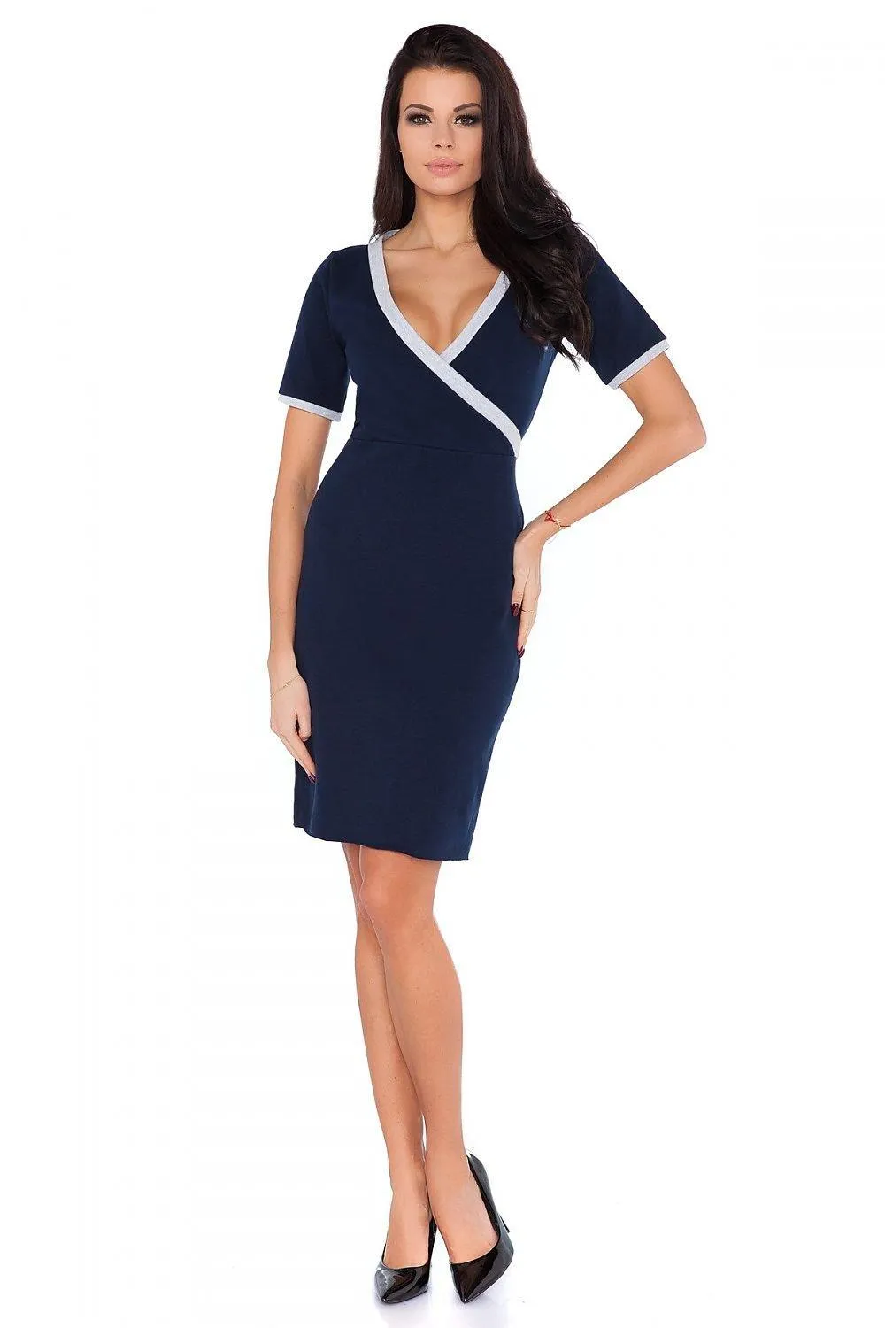 Chic Envelope Front Knit Dress