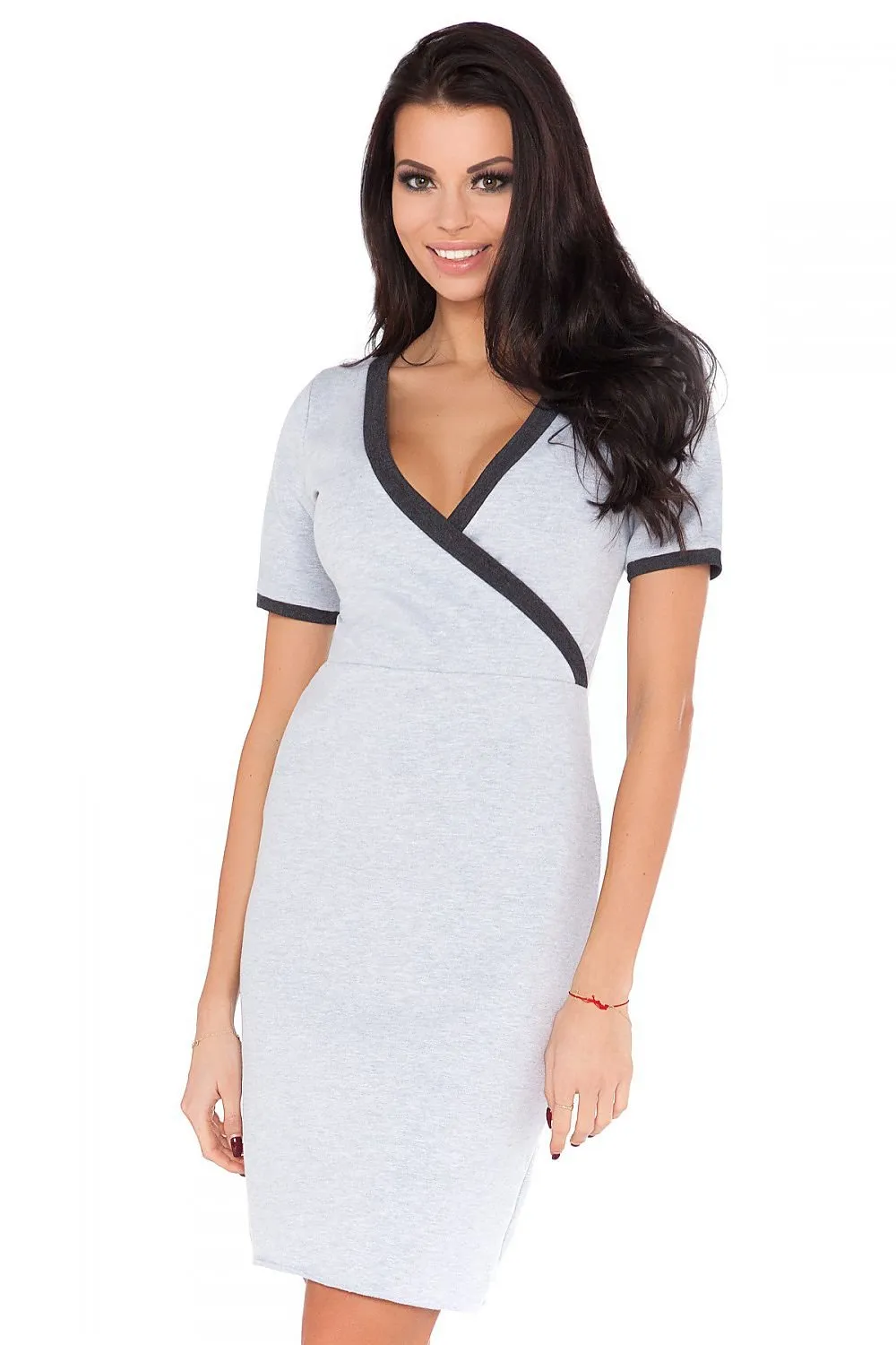Chic Envelope Front Knit Dress