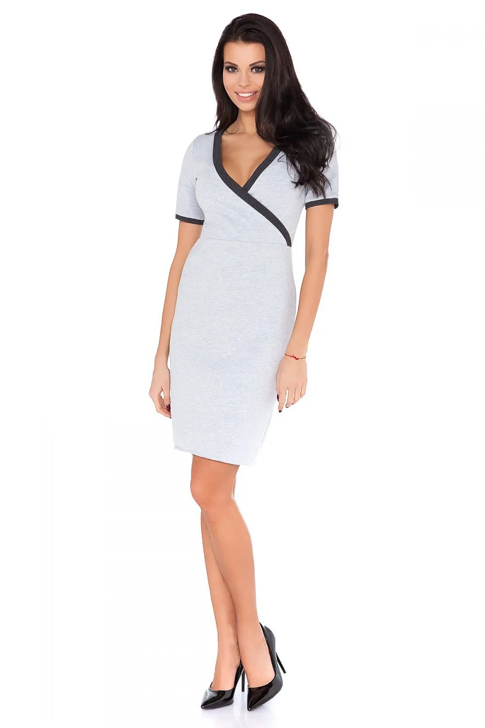 Chic Envelope Front Knit Dress