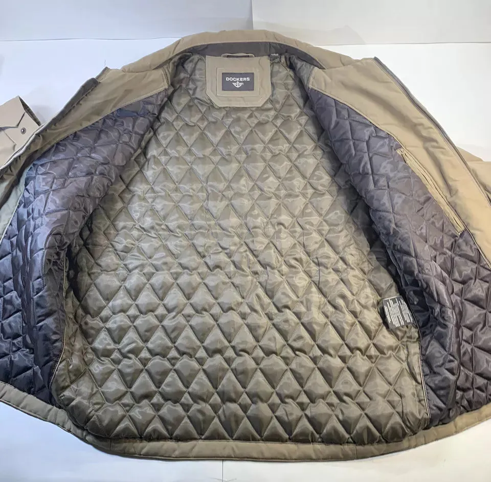 Dockers Men's Jacket Quilted Interior Polyester Bomber