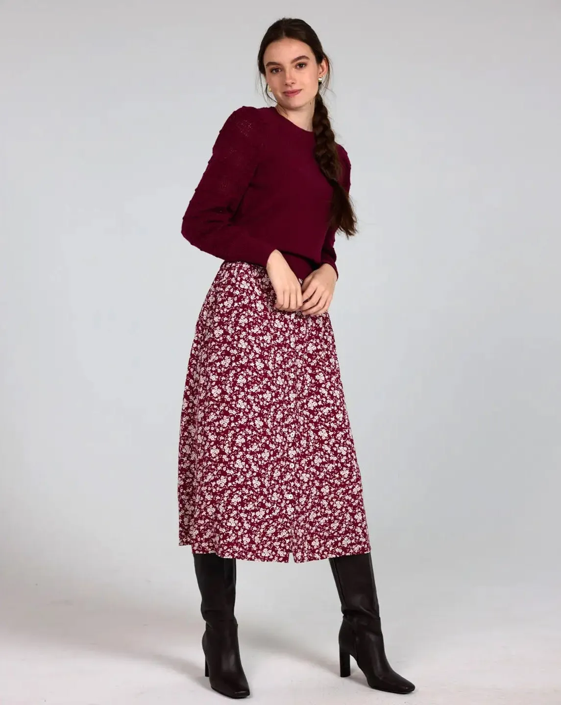 Endless Floral Midi Skirt