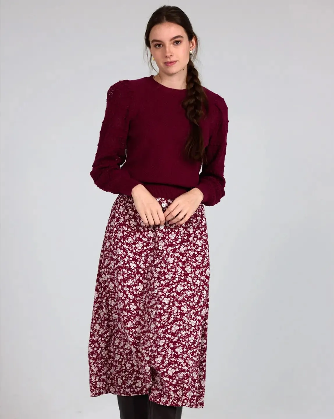 Endless Floral Midi Skirt