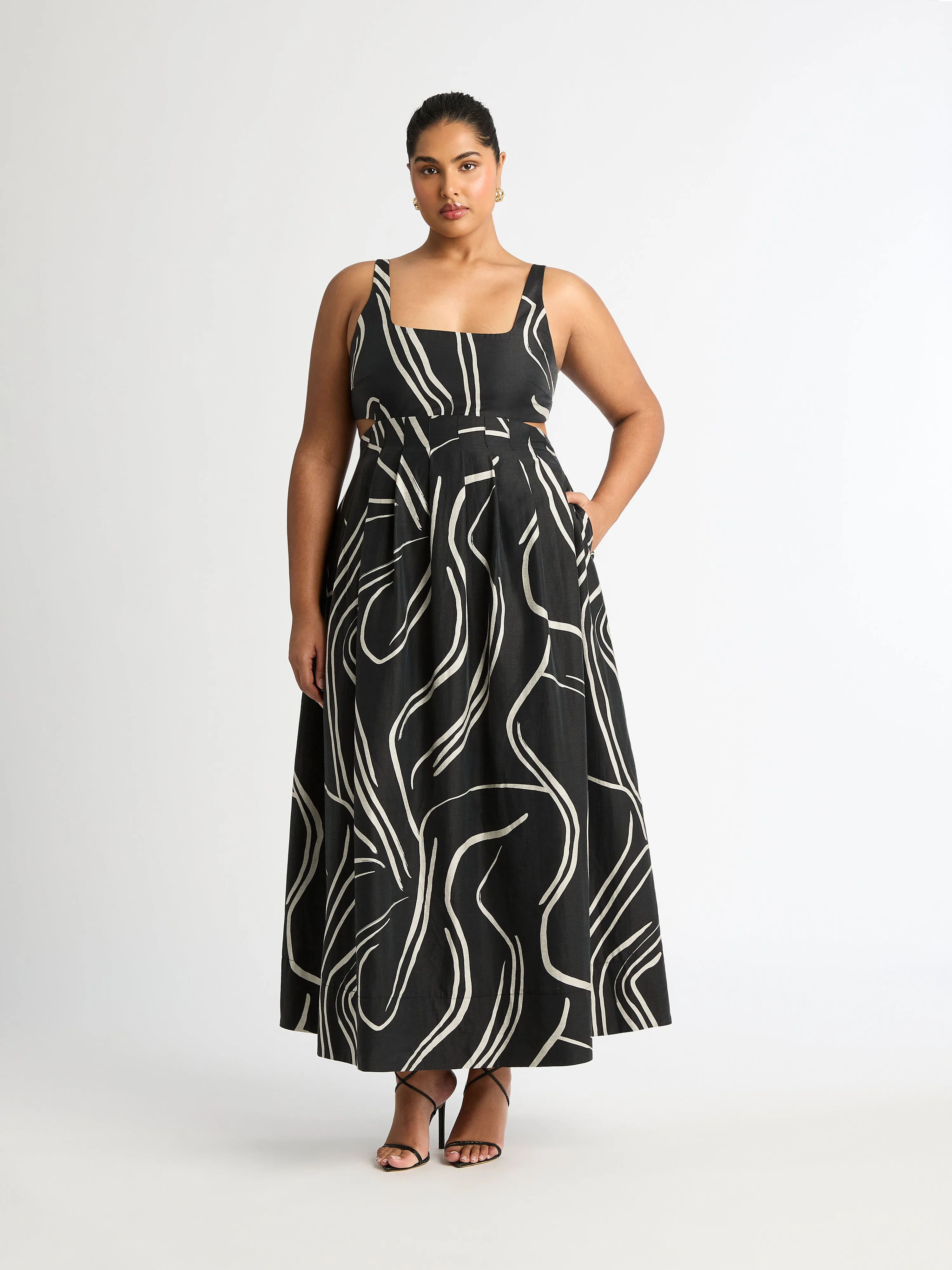 FIGURE DANCER MIDI DRESS