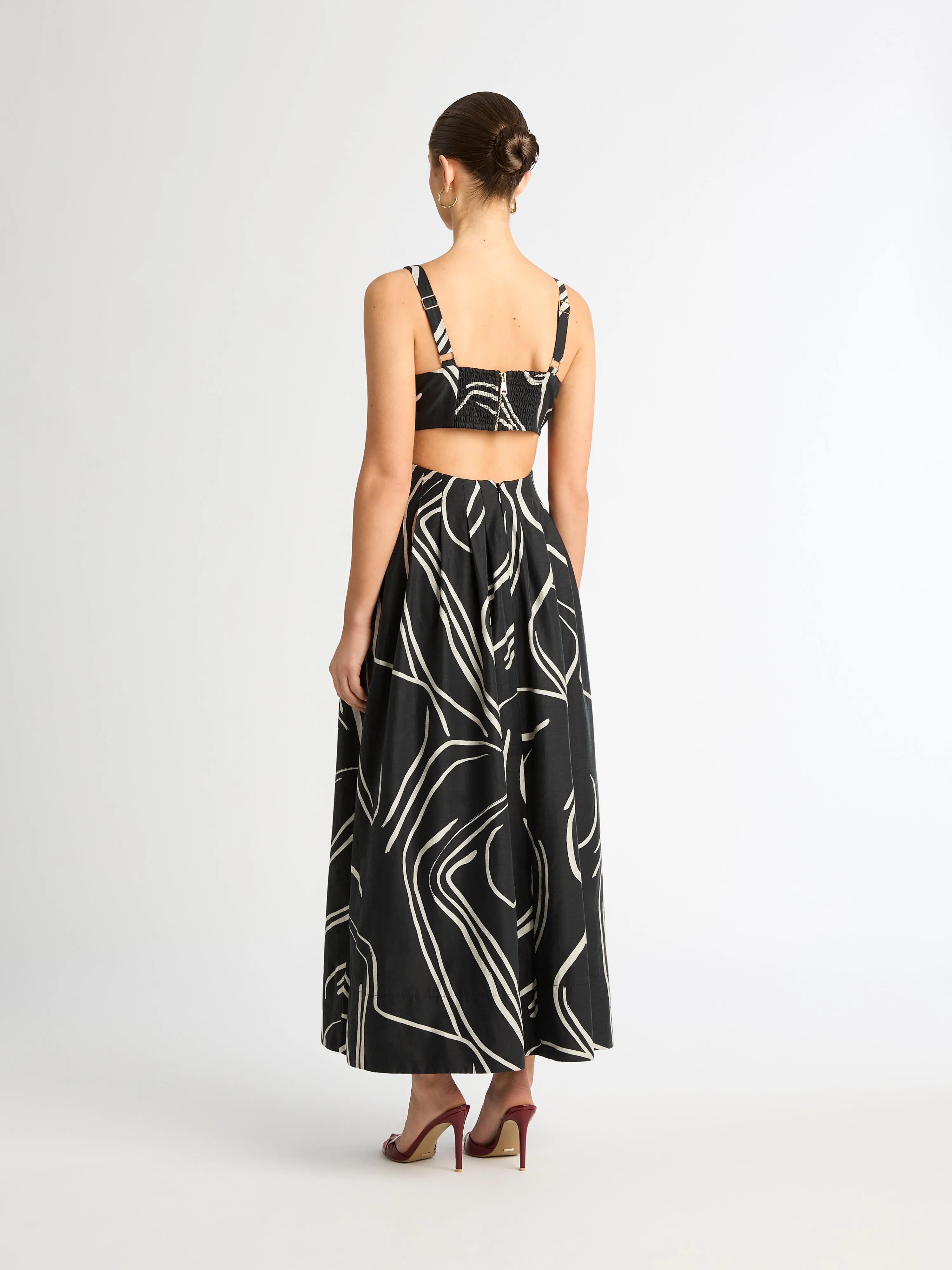 FIGURE DANCER MIDI DRESS