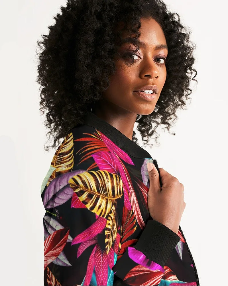 Foliage Feather Women's Bomber Jacket