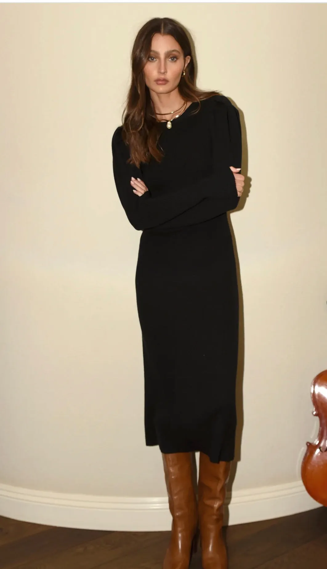 Greylin Honor Sweater Kinit Midi Dress