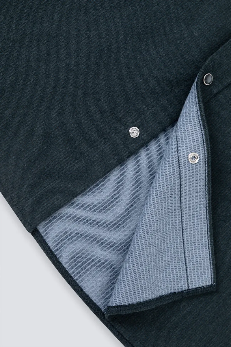 HeatGuard Casual Shirt Jacket | Navy Semi Plain 6099NZ