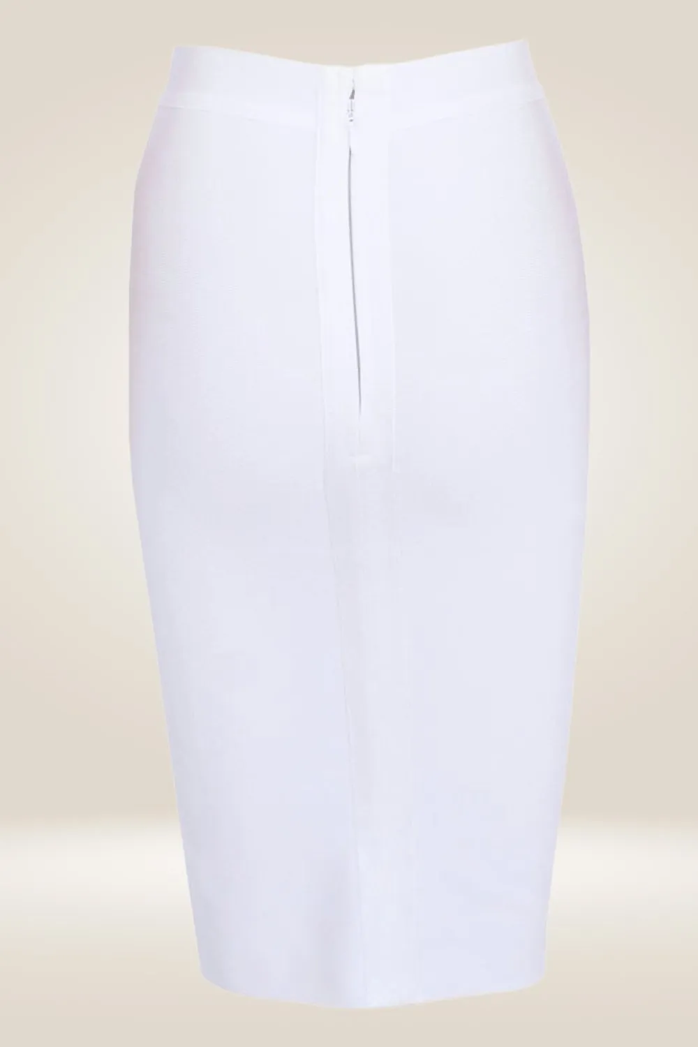 High Waisted Bodycon Pencil Skirt - White