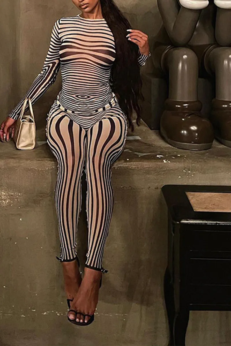HJP1225 Zebra Print Jumpsuit