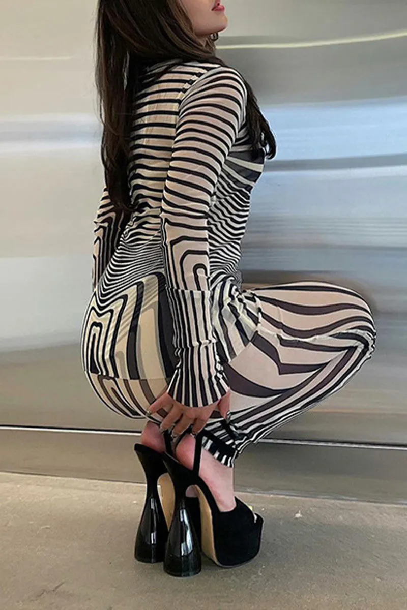 HJP1225 Zebra Print Jumpsuit
