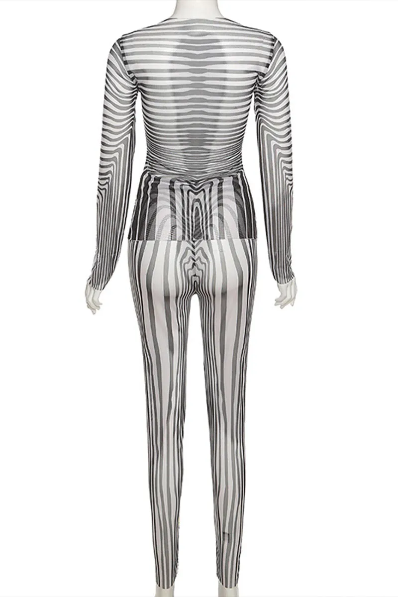 HJP1225 Zebra Print Jumpsuit
