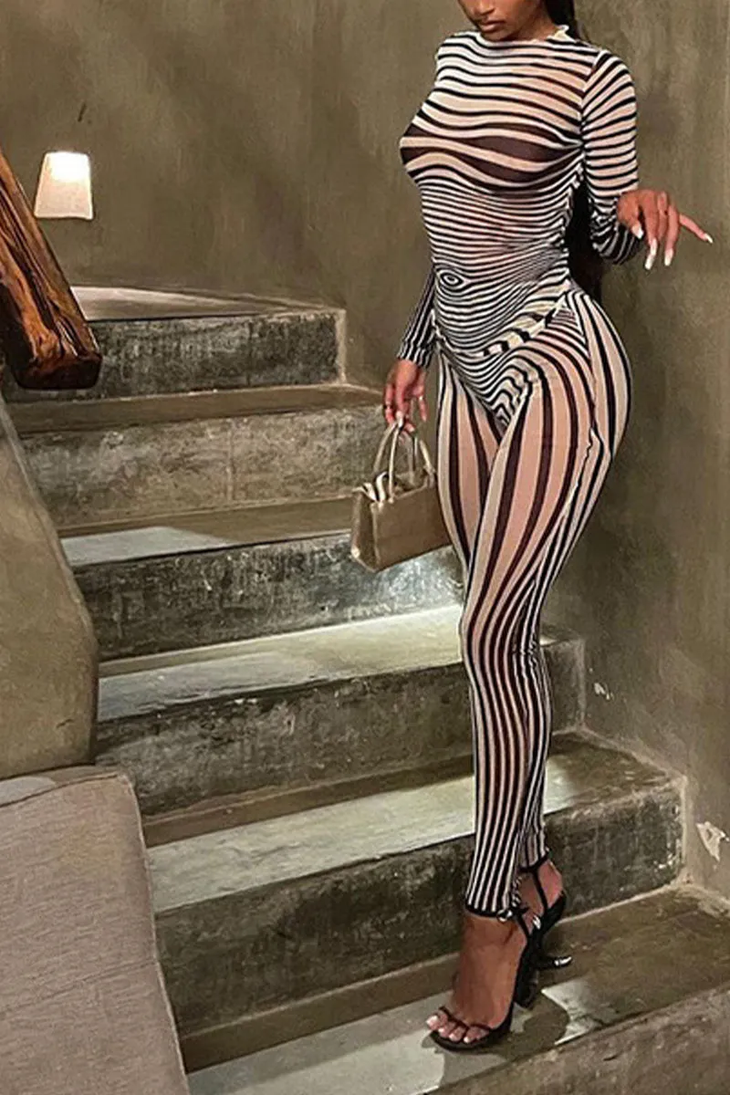 HJP1225 Zebra Print Jumpsuit