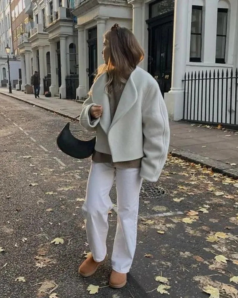 Ivyshape | Cropped Wool Jacket