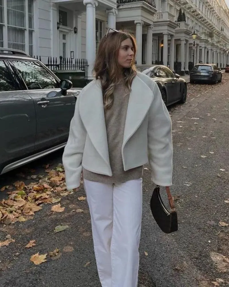 Ivyshape | Cropped Wool Jacket
