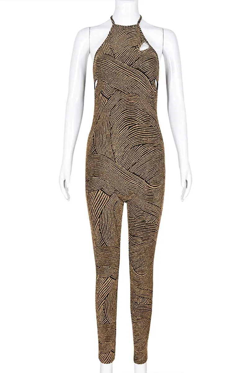 JB062 Halter Cutout Fashion Jumpsuits