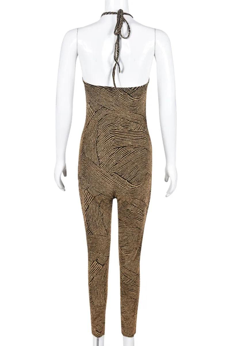 JB062 Halter Cutout Fashion Jumpsuits