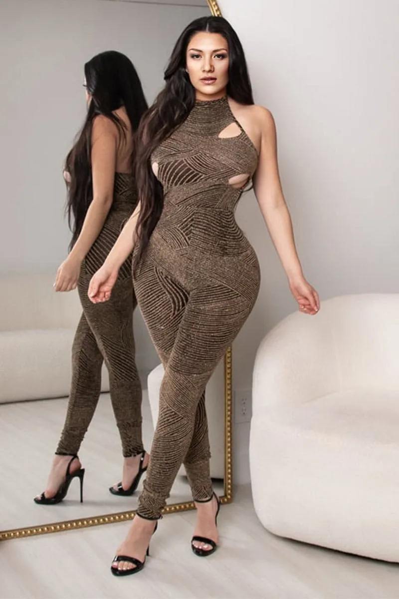 JB062 Halter Cutout Fashion Jumpsuits