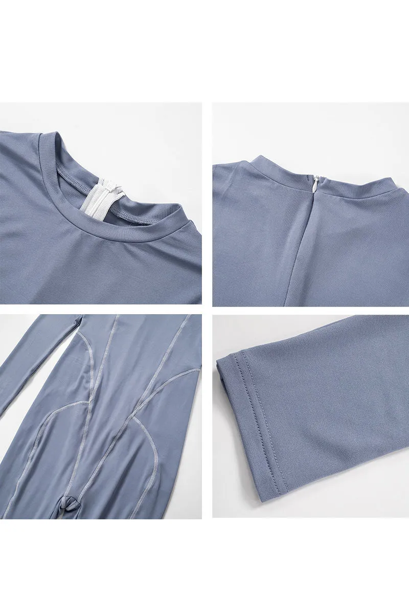 JJ0316 Long Sleeve Bodycon Jumpsuits