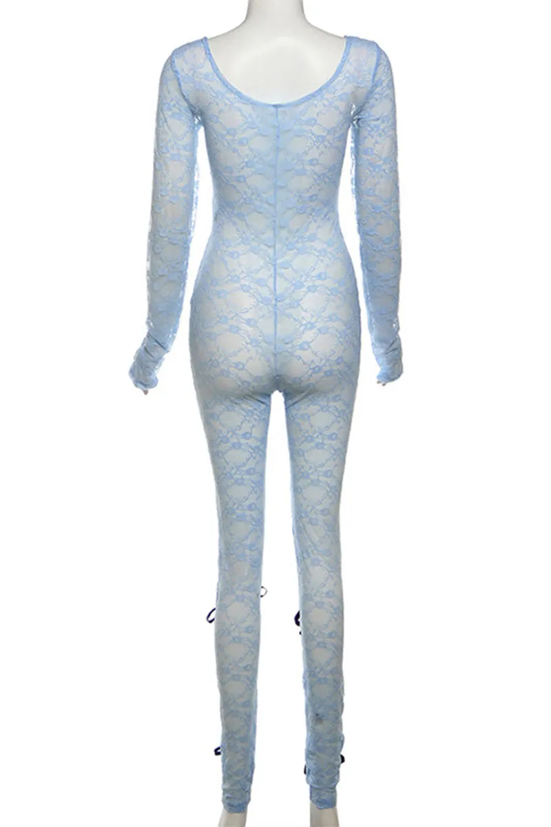 JM0364 Lace Long Sleeve Jumpsuits