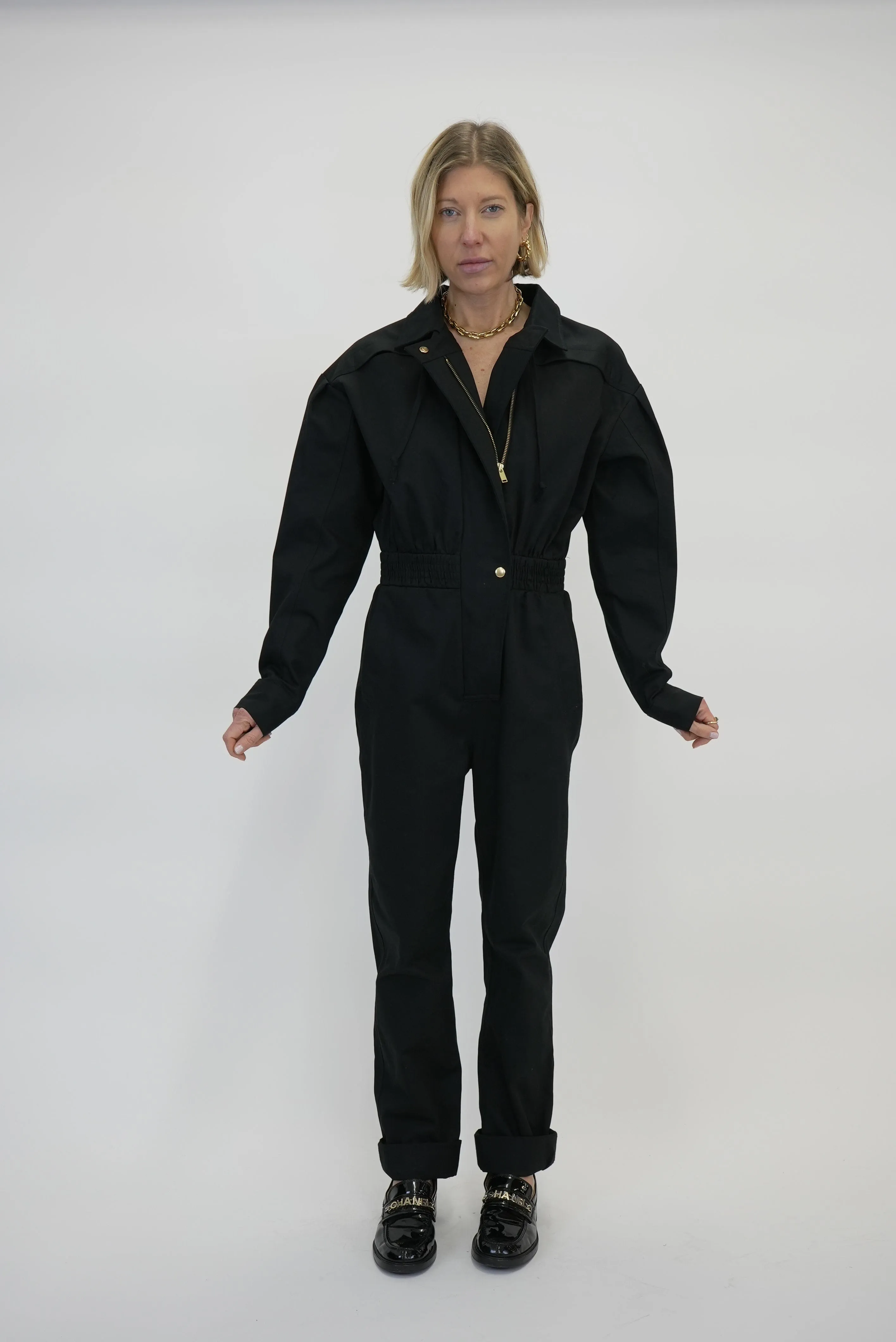 KARL ELASTIC WAISTBAND JUMPSUIT