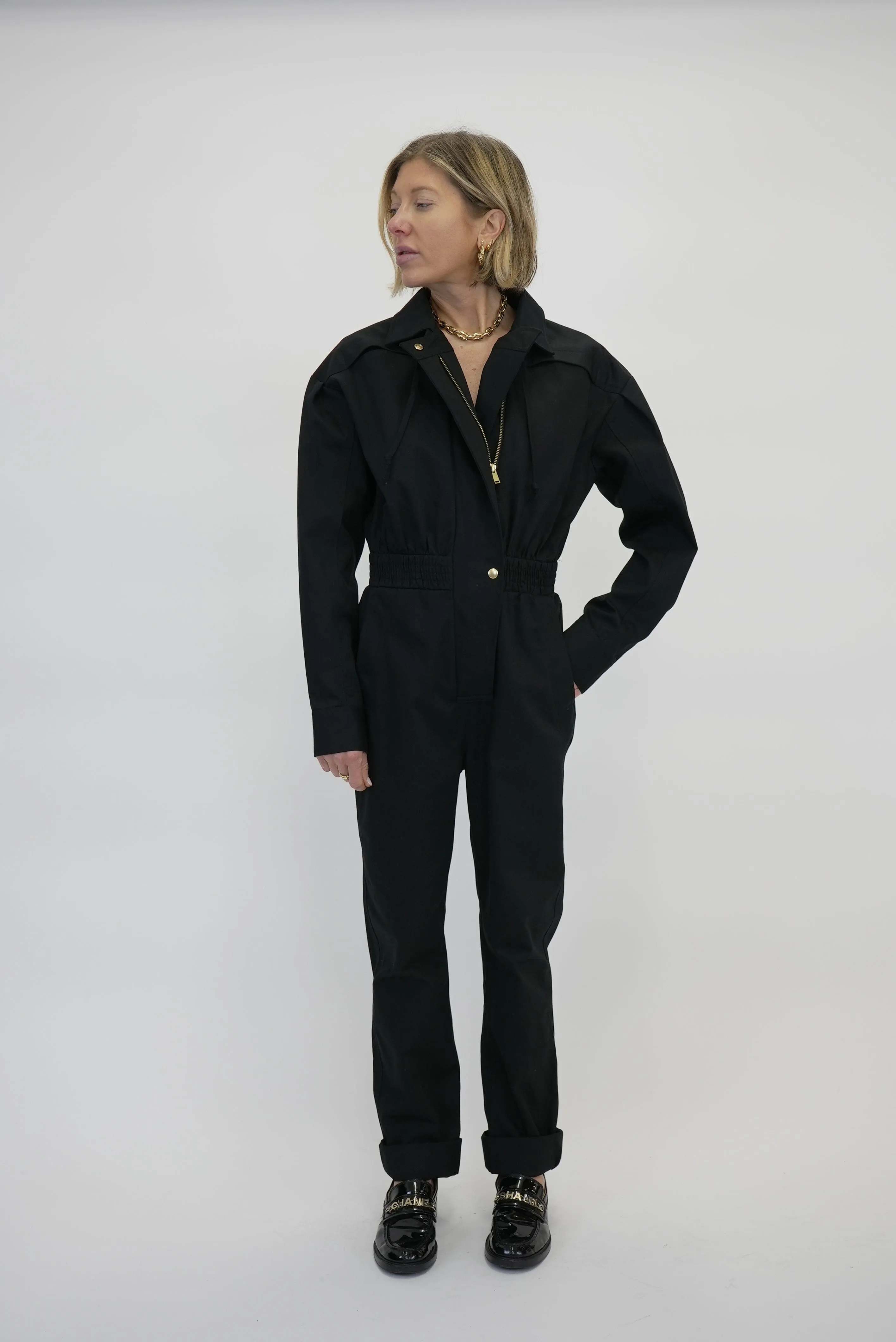 KARL ELASTIC WAISTBAND JUMPSUIT