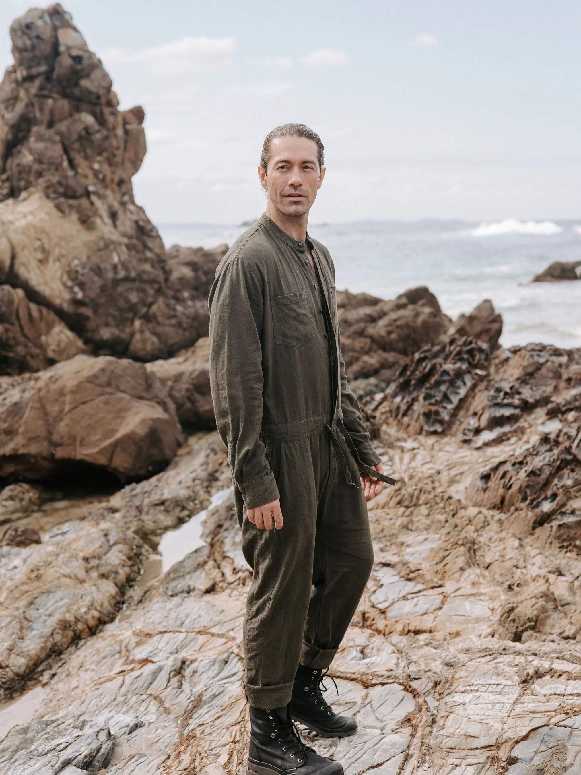 Linen jumpsuit - Jungle