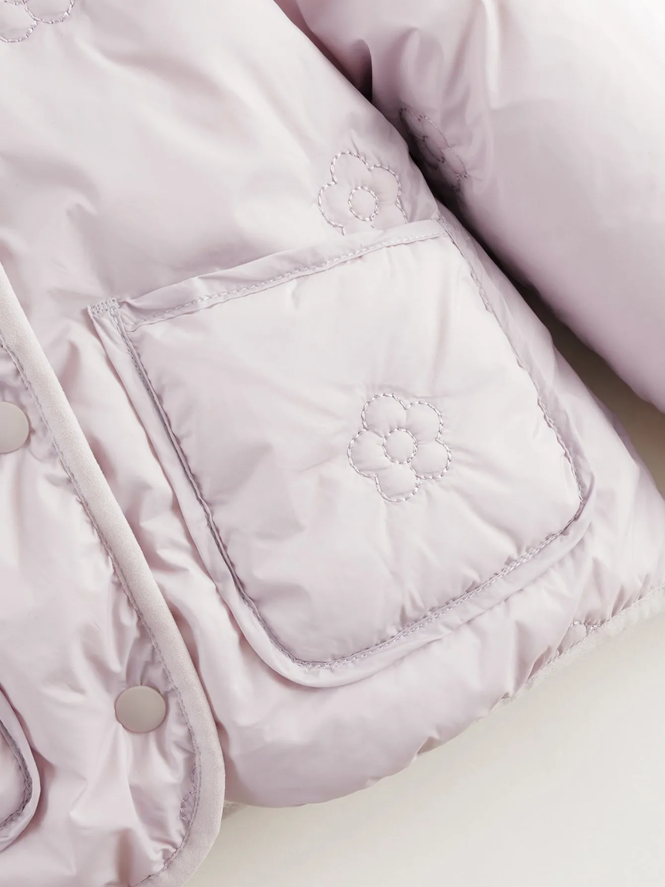 MARC & JANIE Girls Ultralight Floral Seamless Down Compact Jacket 232025