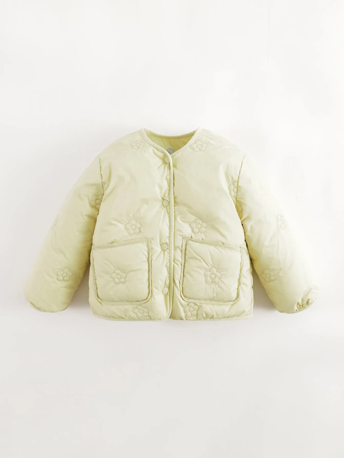 MARC & JANIE Girls Ultralight Floral Seamless Down Compact Jacket 232025