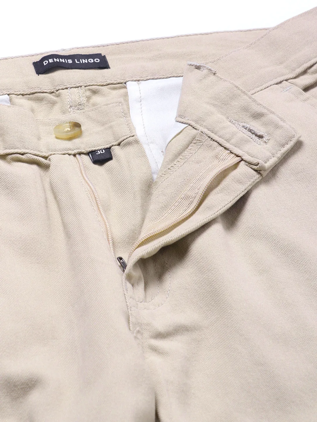 Men's Beige Solid Cargo Jogger