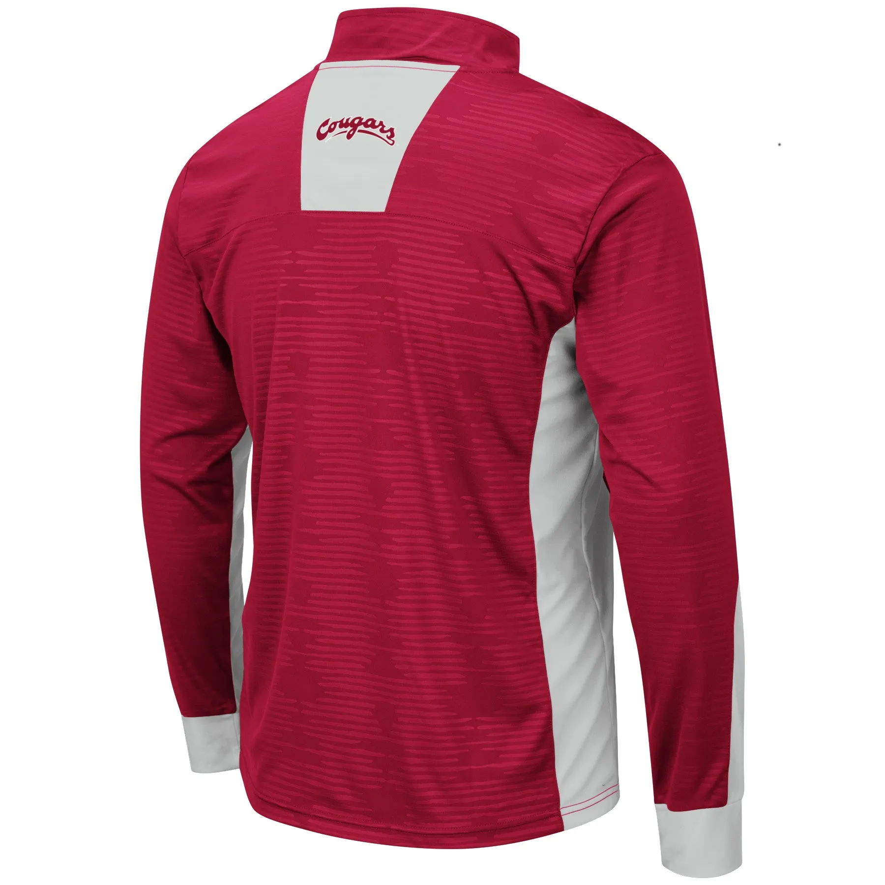 Mens Crimson and Grey 1/4 Zip Up