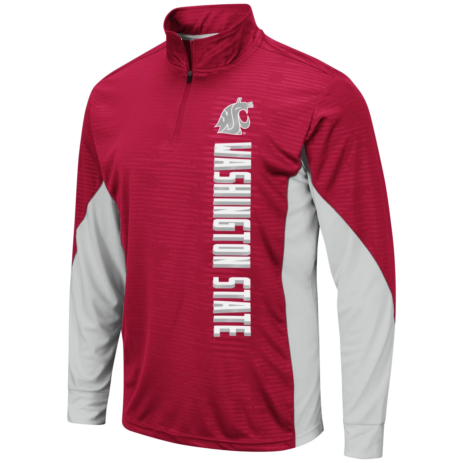 Mens Crimson and Grey 1/4 Zip Up