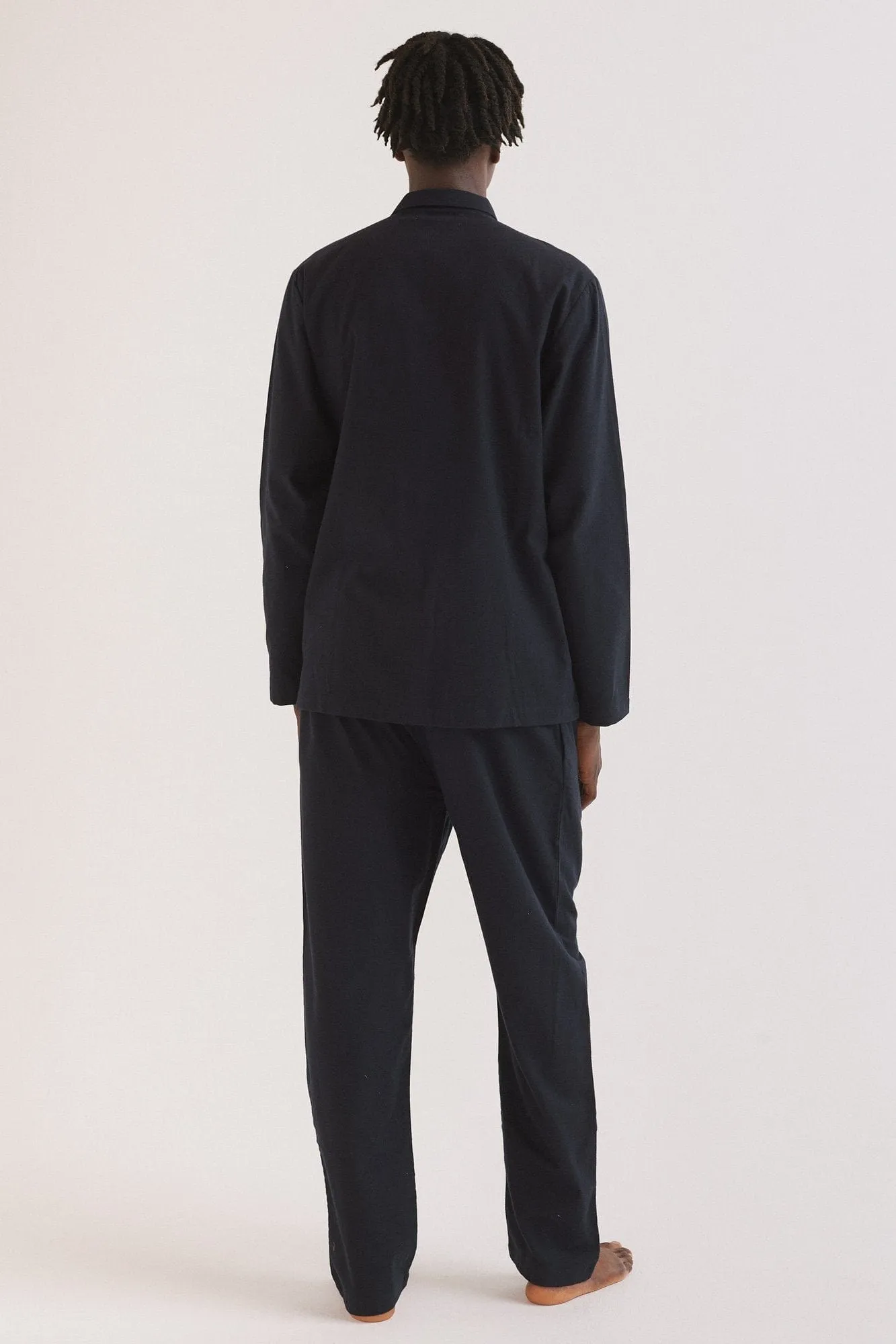 Men’s Pocket Pyjama Set Brushed Cotton Navy