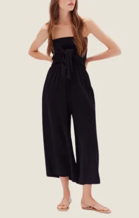 Mila Black Front Tie Jumper