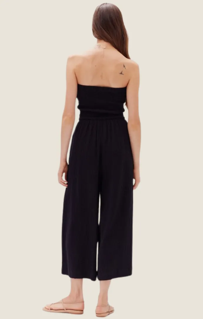 Mila Black Front Tie Jumper