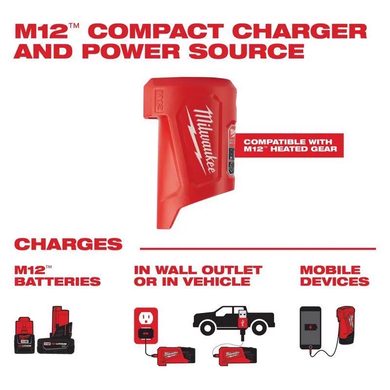 Milwaukee M12 XXXL Long Sleeve Men's Hooded Heated Jacket Kit Gray