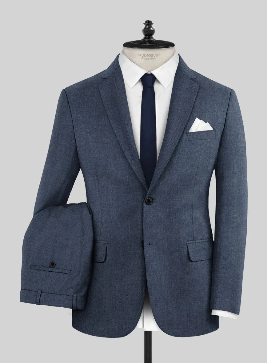 Napolean Stretch Imperial Blue Wool Suit