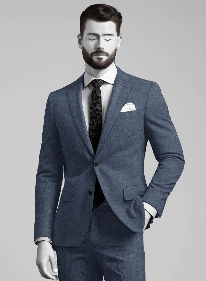 Napolean Stretch Imperial Blue Wool Suit