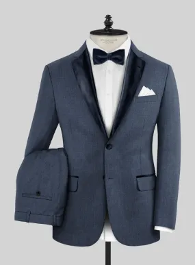 Napolean Stretch Imperial Blue Wool Tuxedo Suit