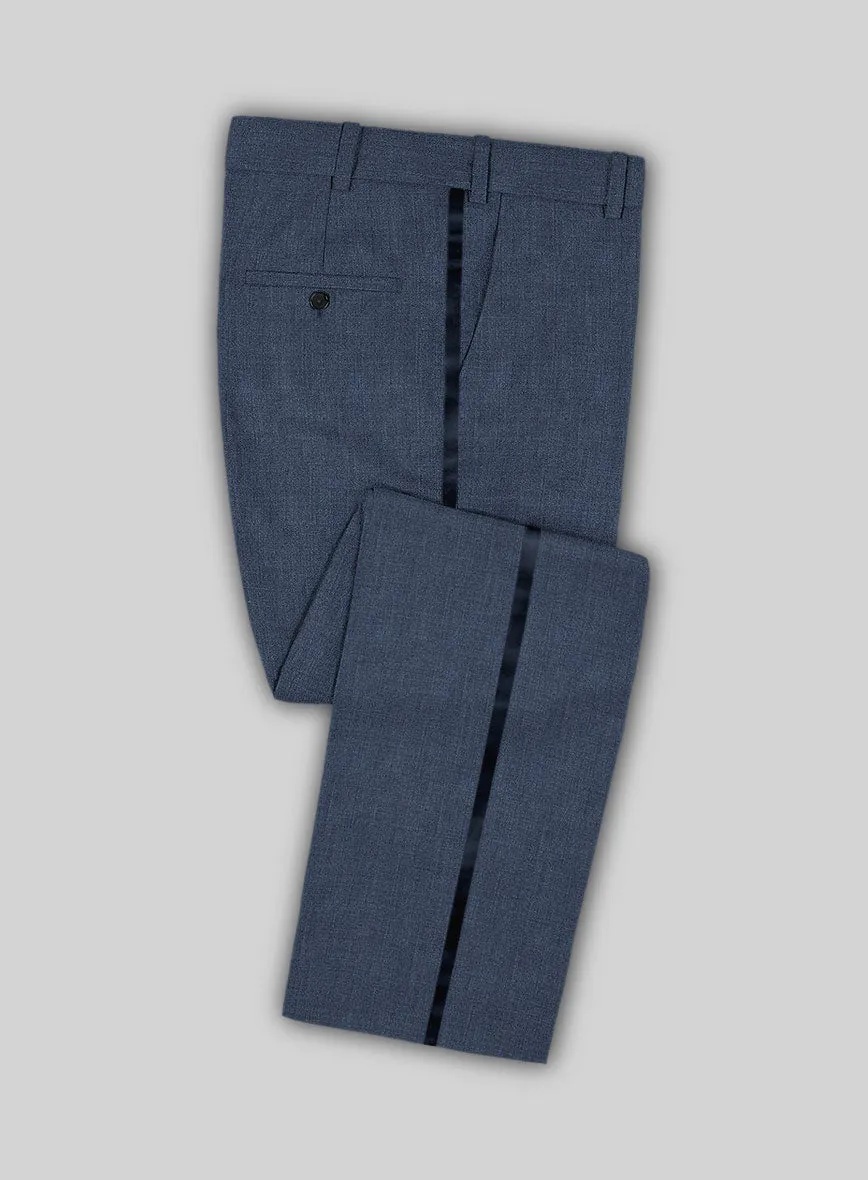 Napolean Stretch Imperial Blue Wool Tuxedo Suit
