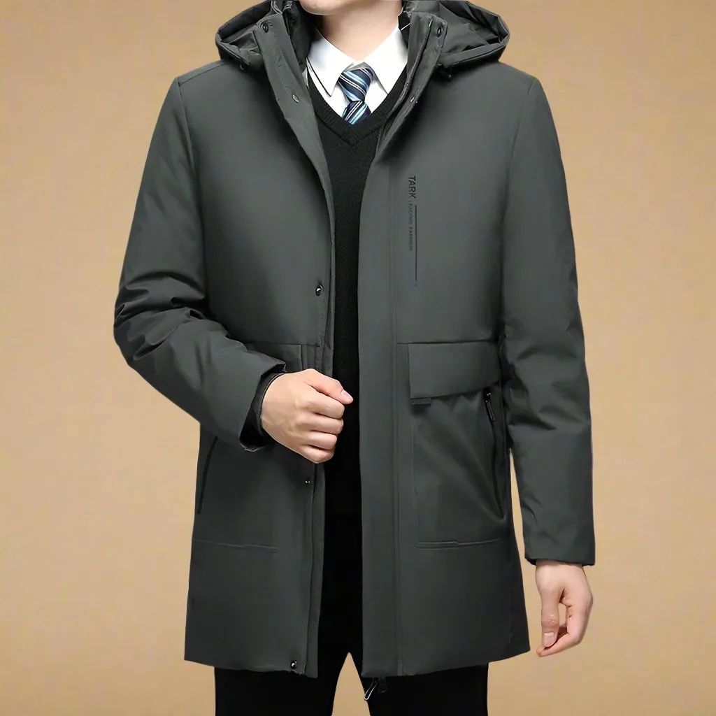 Olaf&Dave Winterjas | Business Casual waterdichte heren winterjas met fleece kraag