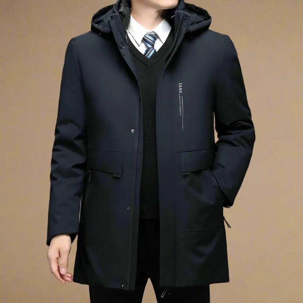 Olaf&Dave Winterjas | Business Casual waterdichte heren winterjas met fleece kraag