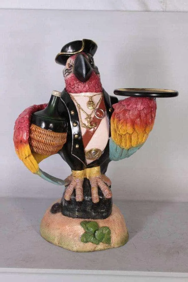 Pirate Parrot Butler Statue