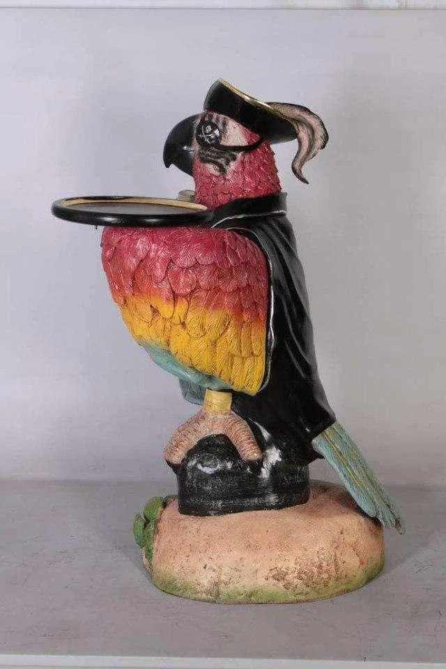 Pirate Parrot Butler Statue