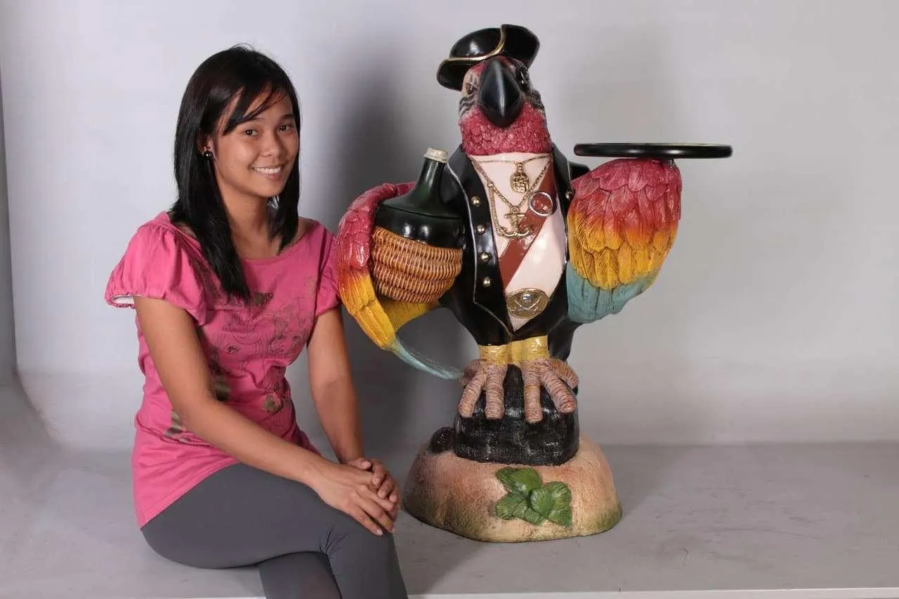 Pirate Parrot Butler Statue