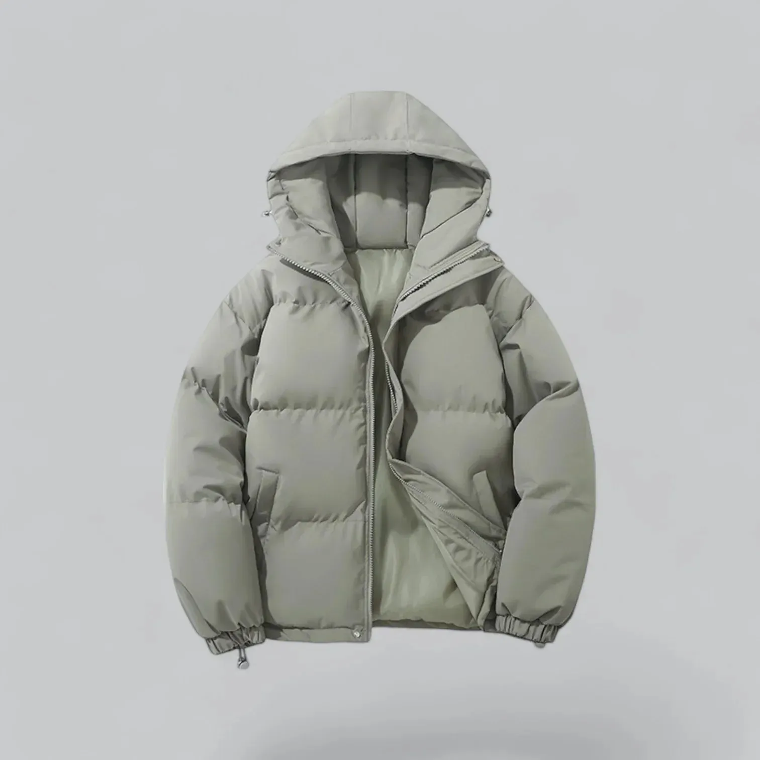 Practical Men's Quilted Coat with Insulated Design