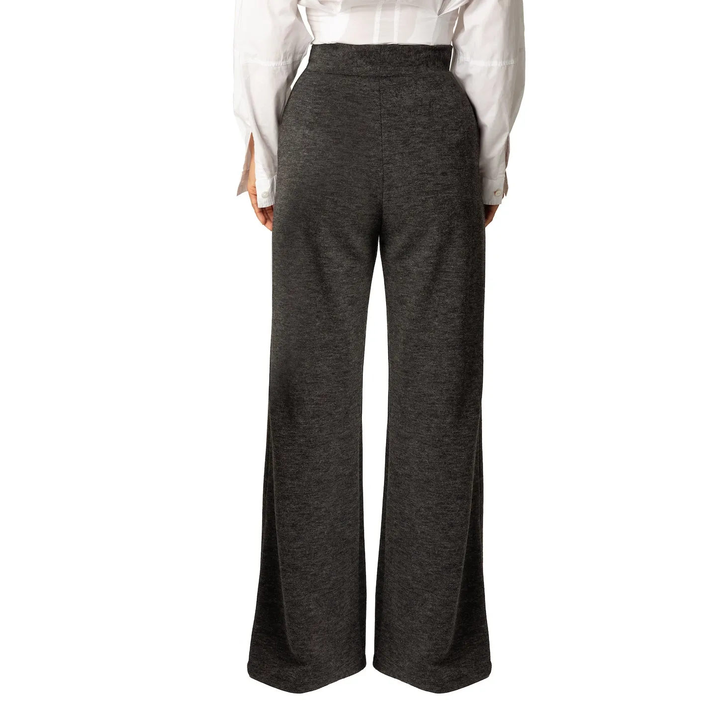 "Kayla" Grey Wideleg Pants